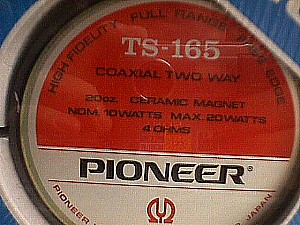 Pioneer TS-165 Coaxial 2 Way Speakers.JPG (34682 bytes)